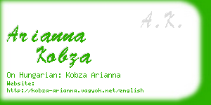arianna kobza business card
